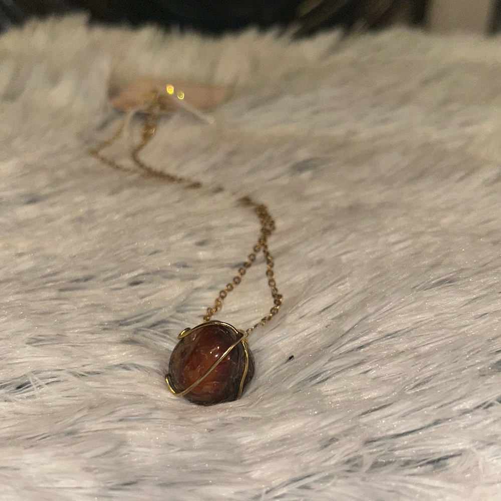 Amber Pendant Necklace